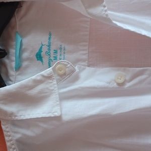 Tommy Bahama Men's  M/M White Shirt Short Sleeve